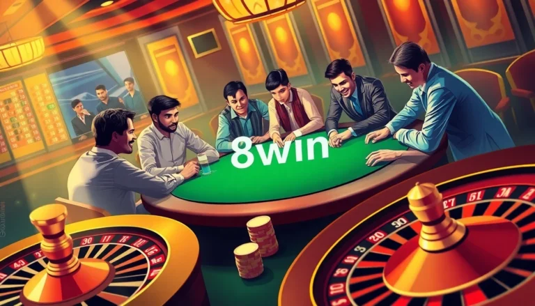 Players enjoying a thrilling game of poker at 58win casino, highlighting the excitement of gambling.