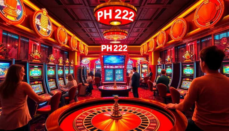 Experience the excitement of winning at PH222 with vibrant casino games and thrilling slot machines in a luxurious atmosphere.