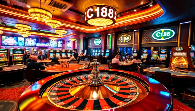 Experience the thrill of C168 Casino with vibrant roulette games and excited players.